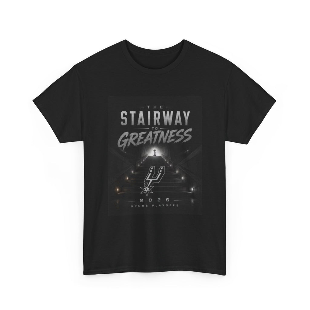 Stairway to Greatness T‑Shirt — Motivational Basketball Tee